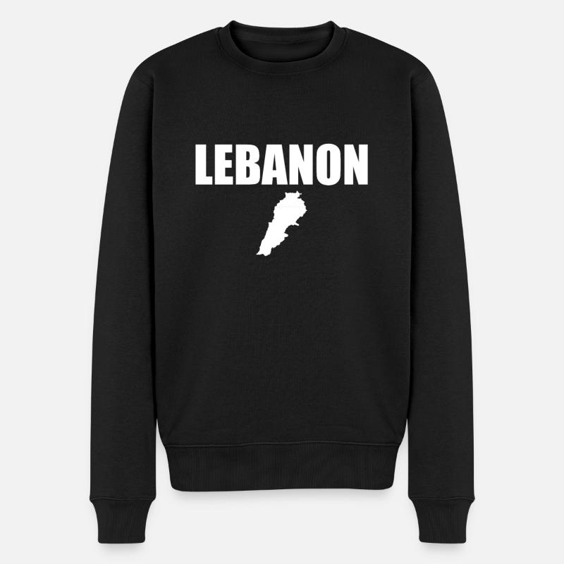 Libanon Karte Libanesische Libanese - Männer Premium Bio Pullover - Schwarz
