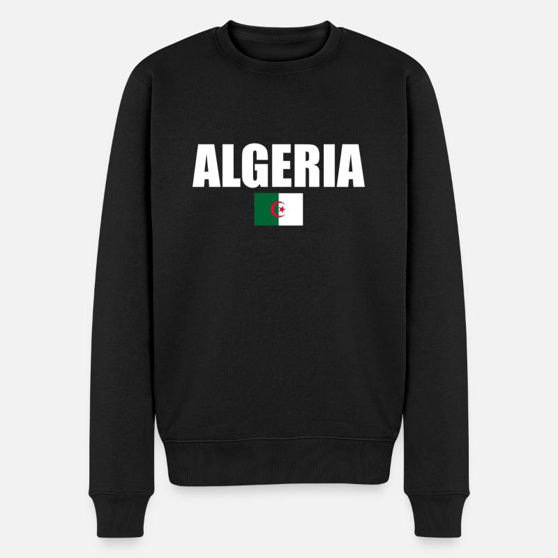 Algérie Algérie Drapeau algérien Algérien - Pull Premium bio Homme - noir