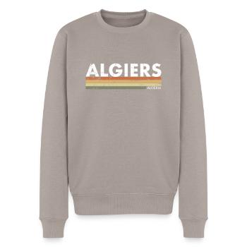 Algiers Vintage Algeria Retro Algerian - Men's Premium Organic Jumper - taupe - Front - Nico (187cm)
