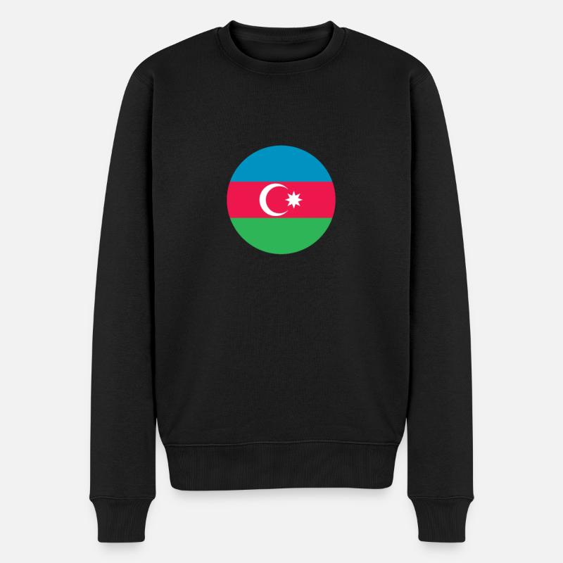 Azerbaïdjan Drapeau de l’Azerbaïdjan - Pull Premium bio Homme - noir