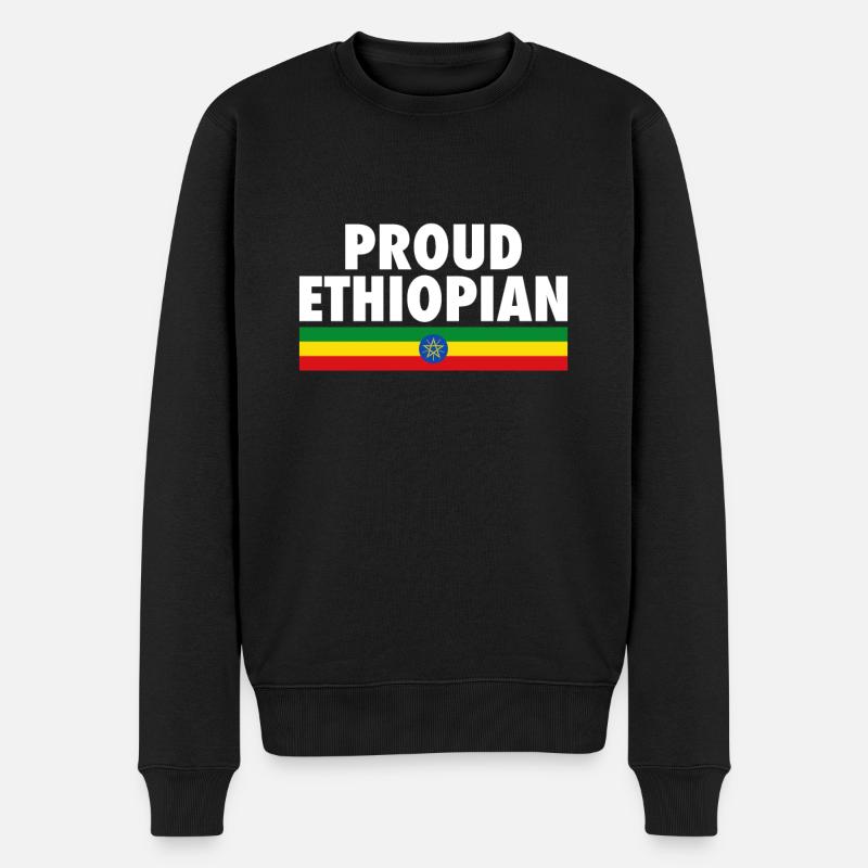 Fier drapeau éthiopien - Pull Premium bio Homme - noir
