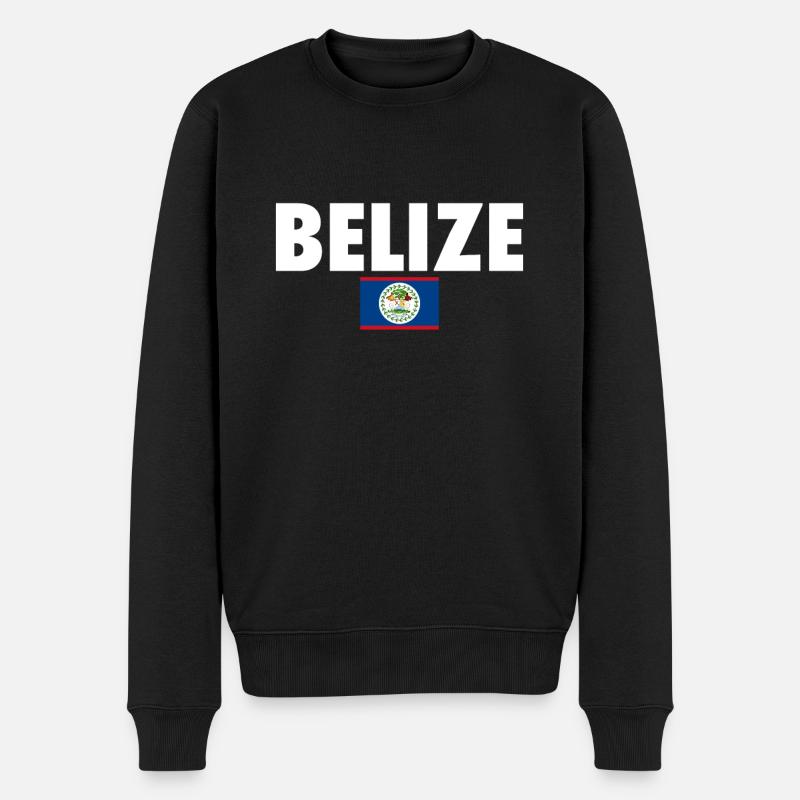 Belize Belizean Flag Belizean - Men's Premium Organic Jumper - black