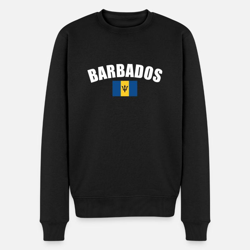 Barbade Drapeau barbadien Barbadiens - Pull Premium bio Homme - noir
