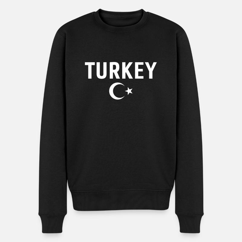 Turquie Turquie turc turc - Pull Premium bio Homme - noir