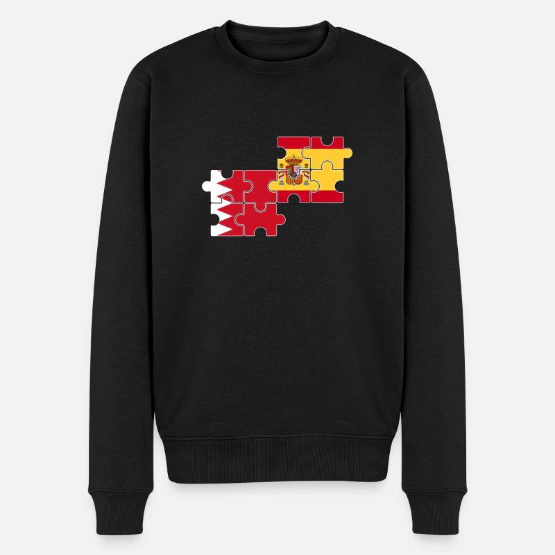 Bahreïn Espagne Drapeau de Bahreïn - Pull Premium bio Homme - noir