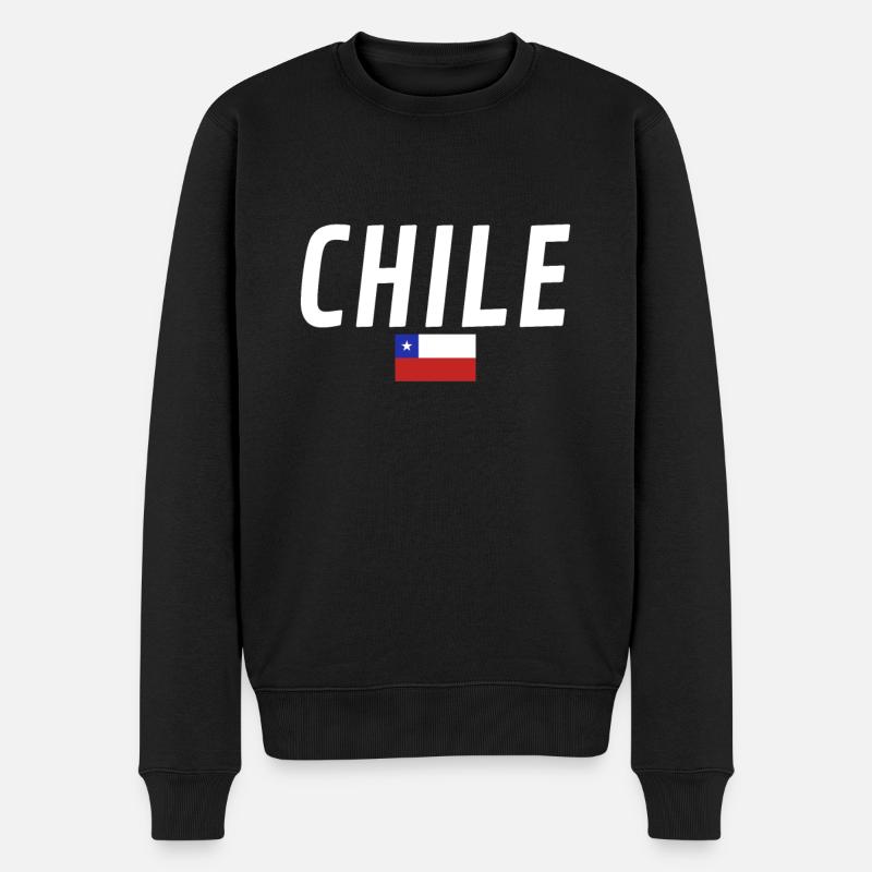 Chili Drapeau chilien - Pull Premium bio Homme - noir