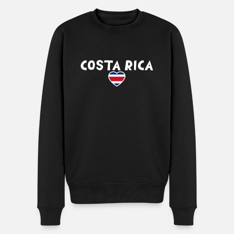 Costa Rica Drapeau du Costa Rica - Pull Premium bio Homme - noir