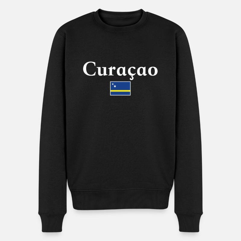 Drapeau de Curaçao - Pull Premium bio Homme - noir