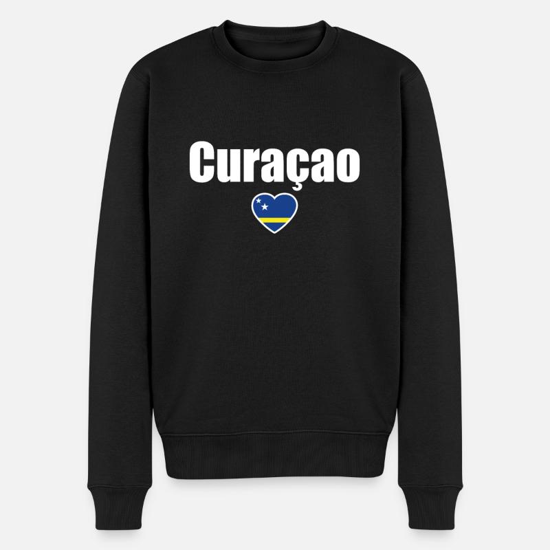 Drapeau de Curaçao - Pull Premium bio Homme - noir