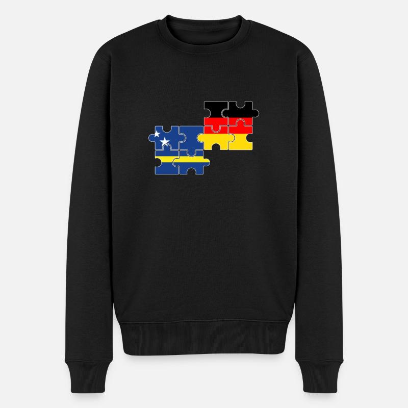 Curaçao Allemagne Drapeau - Pull Premium bio Homme - noir