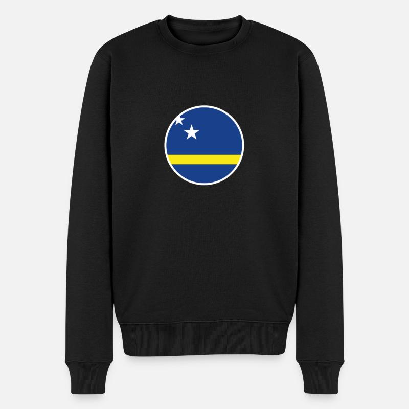 Curaçao Flagge - Männer Premium Bio Pullover - Schwarz