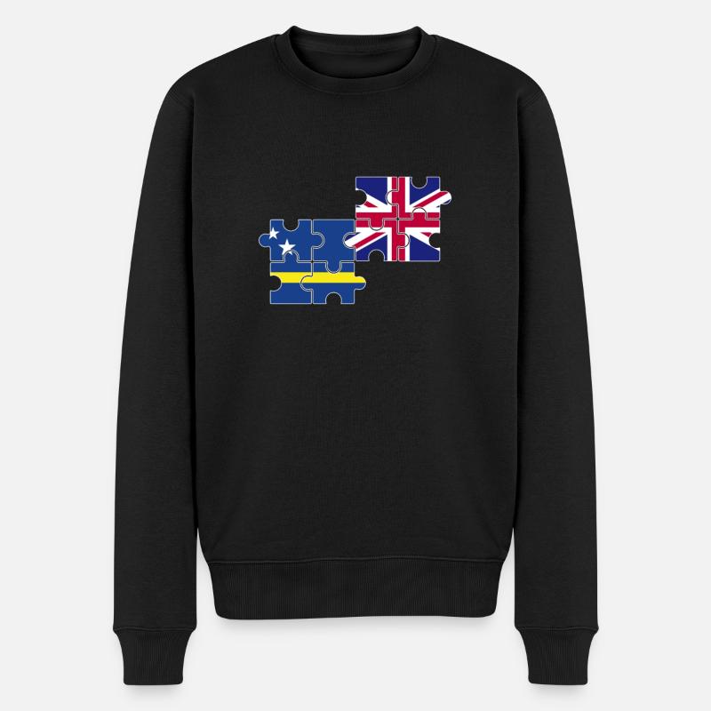 Curaçao Drapeau du Royaume-Uni - Pull Premium bio Homme - noir