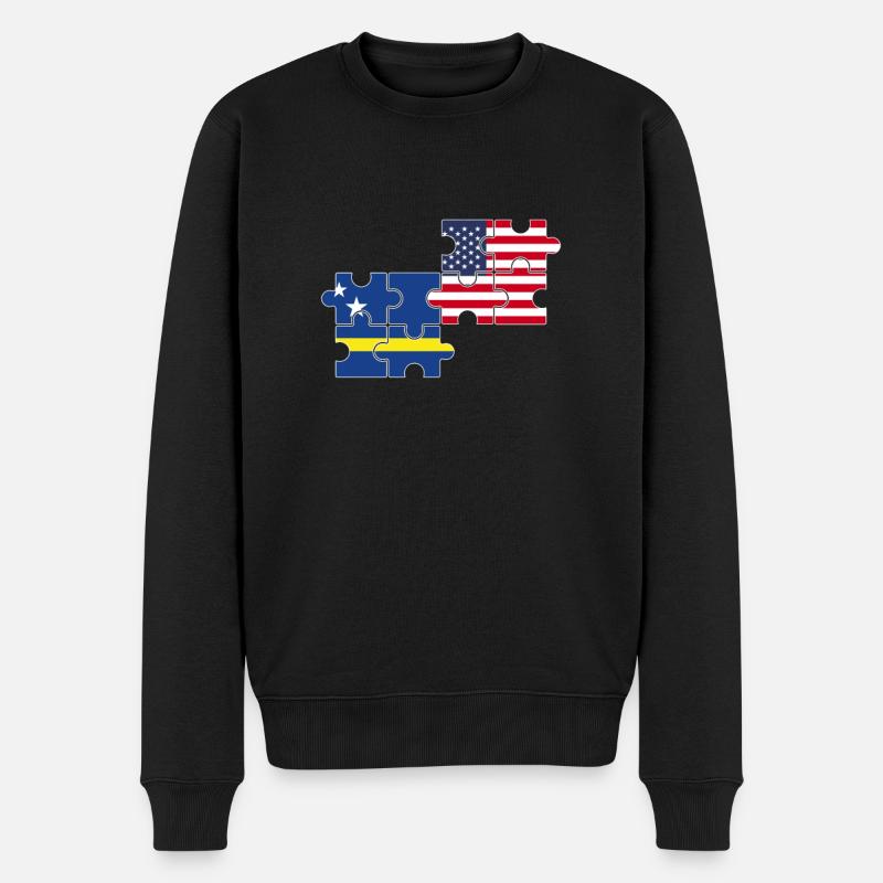 Curaçao Drapeau des États-Unis - Pull Premium bio Homme - noir
