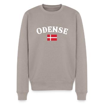 Odense Danemark Drapeau danois Fier Danois - Pull Premium bio Homme - taupe - Devant - Nico (187cm)