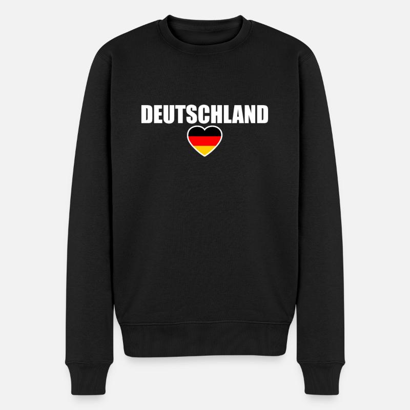Deutschland Deutsche Flagge Deutscher - Männer Premium Bio Pullover - Schwarz