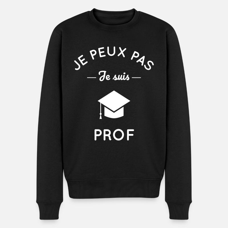 Je peux pas je suis prof - Pull Premium bio Homme - noir