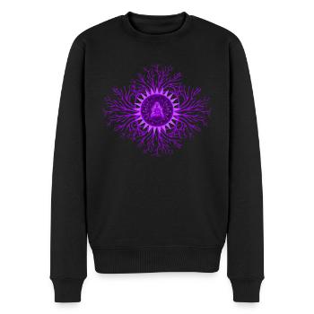 Kronenchakra Chakra - Männer Premium Bio Pullover - Schwarz - Vorne - Nico (187cm)
