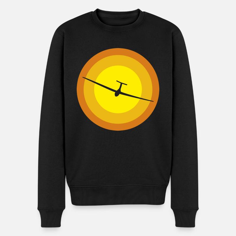 segelflugzeug und sonne - Männer Premium Bio Pullover - Schwarz