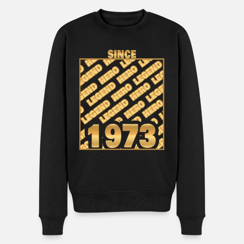 1973 - Männer Premium Bio Pullover - Schwarz