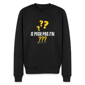 I can't I have??? - Men's Premium Organic Jumper - black - Front - Nico (187cm)