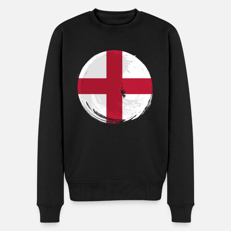 Drapeau d’Angleterre Vintage Drapeau Anglais Utilisé Look - Pull Premium bio Homme - noir