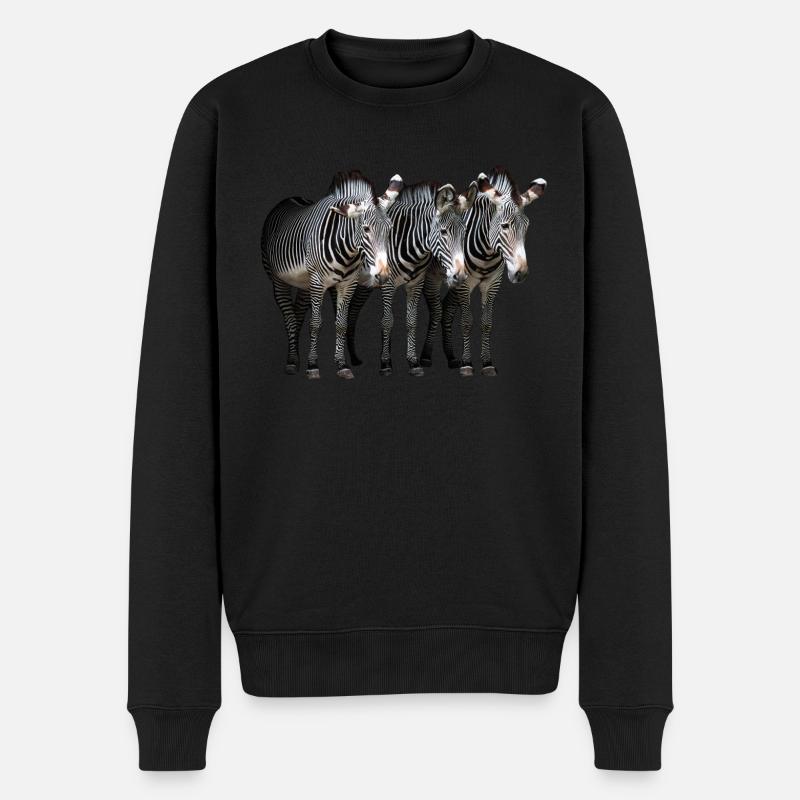 Trois zèbres - Pull Premium bio Homme - noir