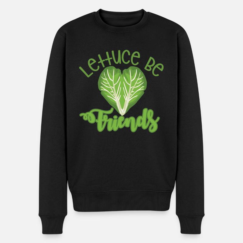Lettuce be friends - Männer Premium Bio Pullover - Schwarz