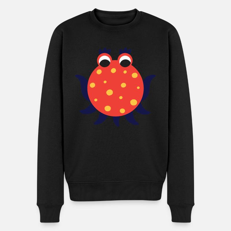 Monstre de pieuvre rouge - Pull Premium bio Homme - noir