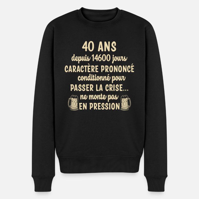 40 ans anniversaire - Pull Premium bio Homme - noir