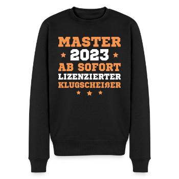 Masterprüfung 2023 Studium Abschluss Master - Männer Premium Bio Pullover - Schwarz - Vorne - Nico (187cm)