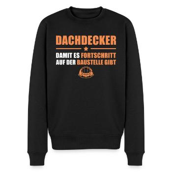 Dachspengler Handwerk Humor Dachdecker Geschenk - Männer Premium Bio Pullover - Schwarz - Vorne - Nico (187cm)