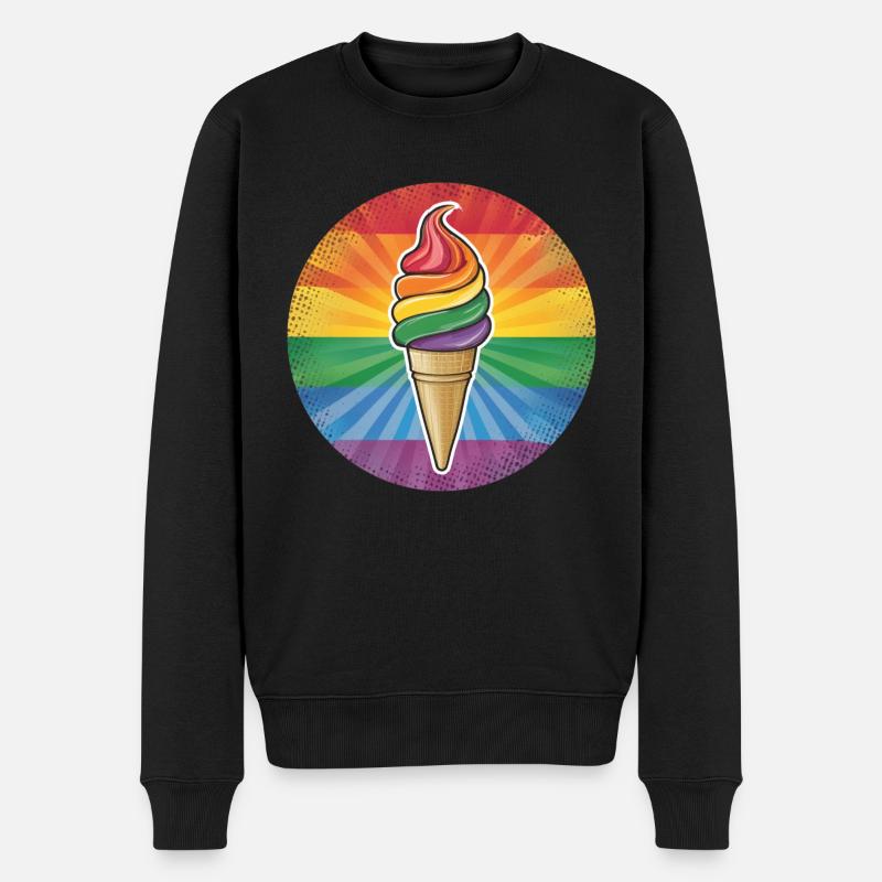 Crème glacée LGBTQ Eis - Pull Premium bio Homme - noir