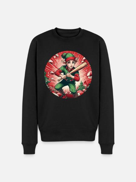 Christmas Elf baseball - Men's Premium Organic Jumper - black