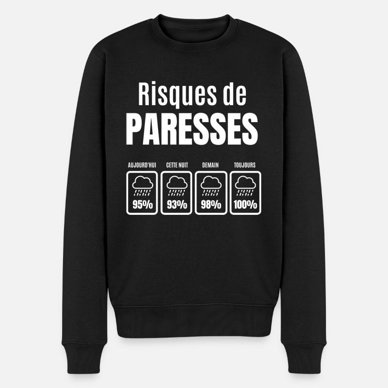 risques de paresses - Pull Premium bio Homme - noir