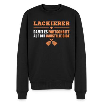 Maler Humor Baustelle Lackierer Geschenk - Männer Premium Bio Pullover - Schwarz - Vorne - Nico (187cm)