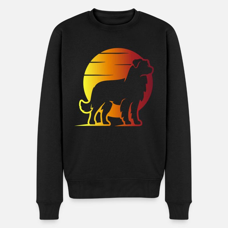 Australian Shepherd Sunrise - Männer Premium Bio Pullover - Schwarz
