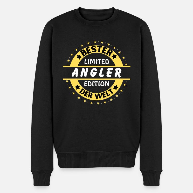 Bester Angler der Welt - Männer Premium Bio Pullover - Schwarz