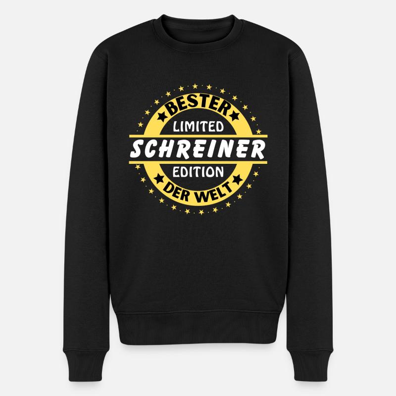 Bester Schreiner der Welt - Männer Premium Bio Pullover - Schwarz
