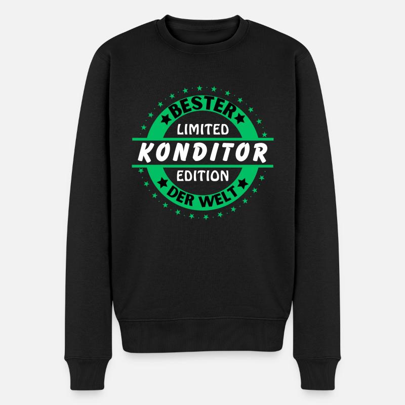 Bester Konditor der Welt - Männer Premium Bio Pullover - Schwarz