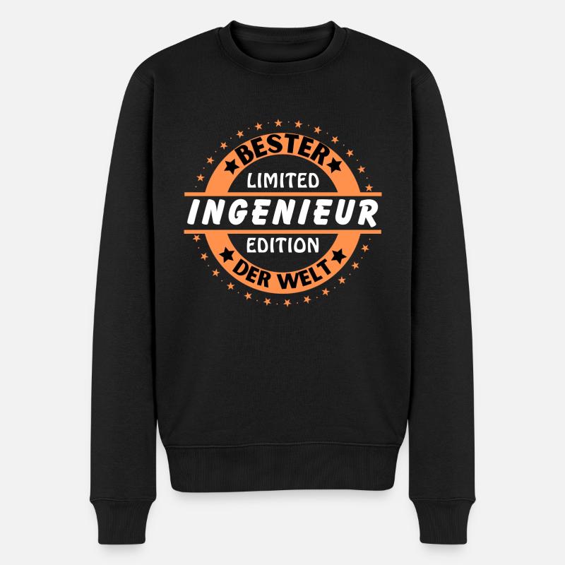 Meilleur ingénieur du monde - Pull Premium bio Homme - noir