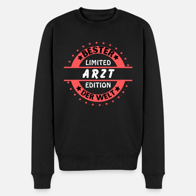 Bester Arzt der Welt - Männer Premium Bio Pullover - Schwarz