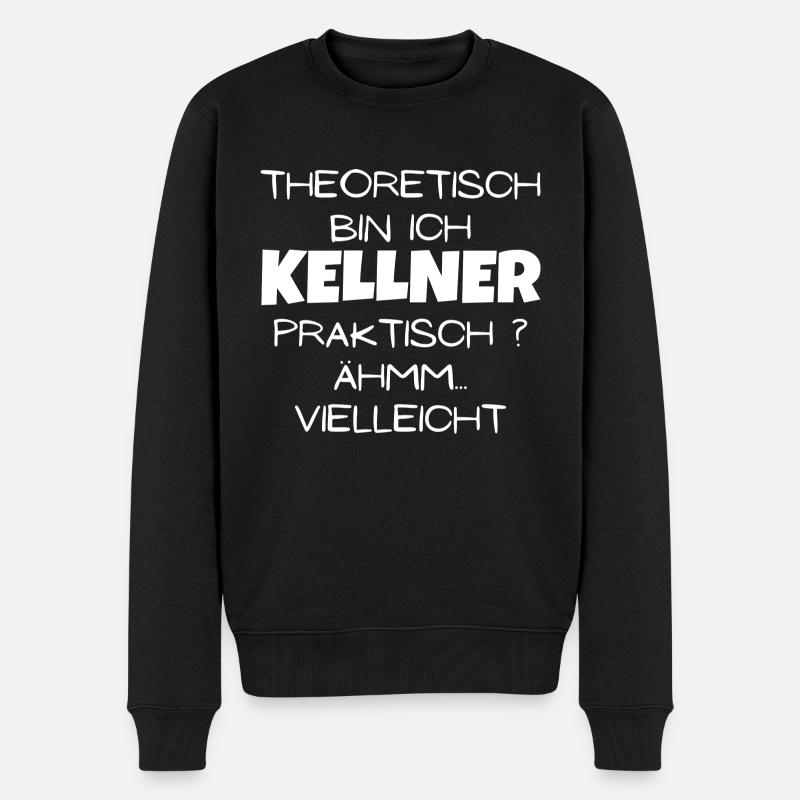 Theoretisch Kellner - Männer Premium Bio Pullover - Schwarz