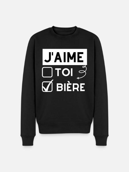 j'aime la bière - Pull Premium bio Homme - noir