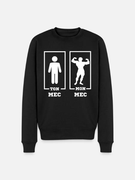 ton mec mon mec - Pull Premium bio Homme - noir