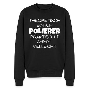 Theoretisch Polierer - Männer Premium Bio Pullover - Schwarz - Vorne - Nico (187cm)