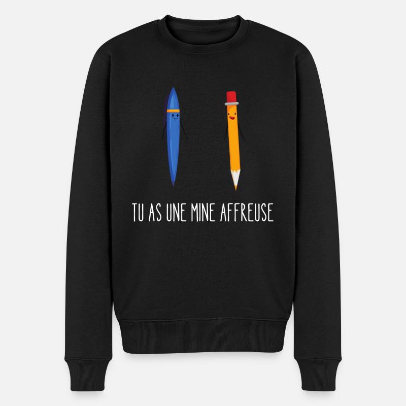 tu as une mine affreuse - Pull Premium bio Homme - noir