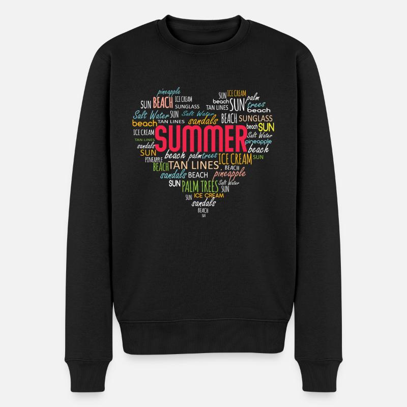 summer - Männer Premium Bio Pullover - Schwarz
