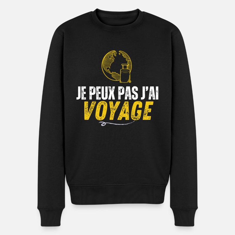 Je peux pas j'ai voyage - Pull Premium bio Homme - noir