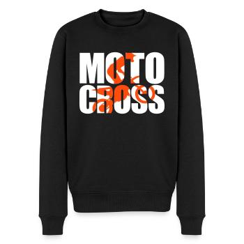 Motocross Shadow 2 - Männer Premium Bio Pullover - Schwarz - Vorne - Nico (187cm)