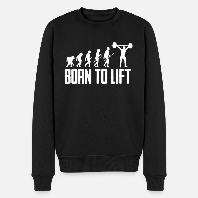 Fitness Lifting Evolution - Men's Premium Organic Jumper - black